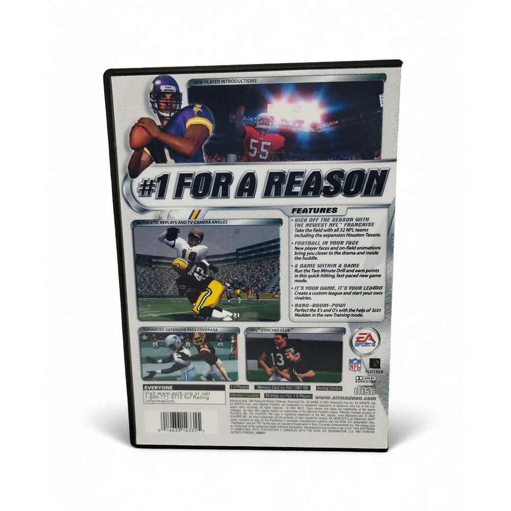 Madden NFL 2002 Sony PlayStation 2 PS2 Football Game CIB Sports Simulation Sim